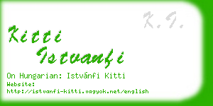 kitti istvanfi business card